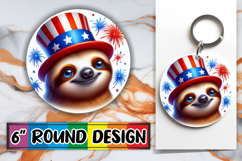 Radiant Round Car Coaster Sublimation, USA Animals Product Image 1
