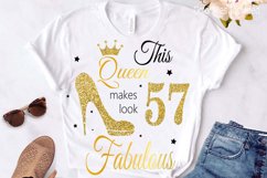 57th birthday svg, Queen Birthday 57 Svg, 57th Birthday svg, Product Image 3