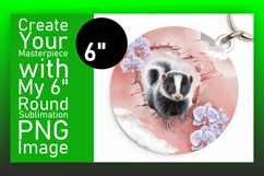 Cute Round Design for Keychains , Animals In Wall Product Image 1