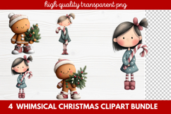 Whimsical Christmas Clipart | Cute Festive Holiday PNG Product Image 1