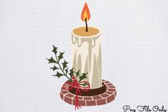 Cute Pink Christmas Watercolor Clipart PNG Product Image 1