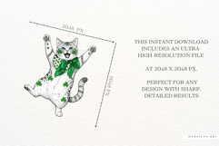 St Patricks Day Cat Clipart Product Image 6