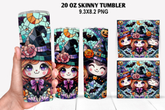 Skinny Tumbler 20oz Wrap Design,Halloween Tumbler PNG Design Product Image 1
