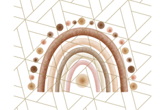 Boho Rainbow PNG Clipart, Earthy Arches &amp; Minimal Shapes Product Image 5