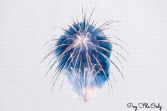 Happy New Year Fireworks Clipart PNG Product Image 1