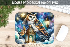 Watercolor Owl Mouse Pad Sublimation - Animal PNG Product Image 1
