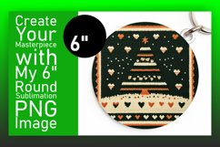 Chic Round Design Keychain Artwork , Holiday Product Image 1