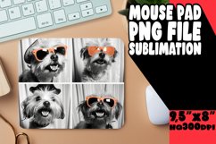 Delightful Puppy Picture Sublimation Mouse Pad Template for Product Image 1