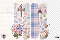 Paris Summer Travel Brushstrokes Clipart Product Image 1