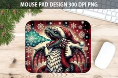 Christmas Dragon Mouse Pad Sublimation - Animal PNG Desig Product Image 1