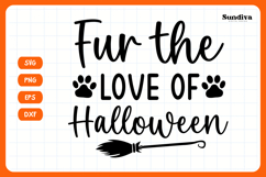 Funny Halloween Dog Bandana Quote SVG | Fur The Love Product Image 3