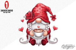 Valentine Gnome Sublimation Clipart - High Quality Design Product Image 5