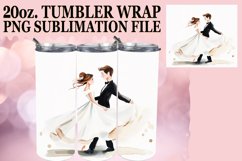 Chic Watercolor Wedding Elegance: Tumbler Sublimation Product Image 1