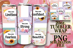 Joyful Reflections 20oz tumbler wrap, Quote Product Image 1
