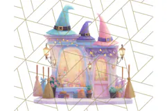Pastel Halloween Town PNG Clipart, Spooky Shops & Homes Png Product Image 5