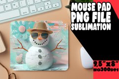Festive Snowman Sublimation Mouse Pad - Summer Delight Product Image 1