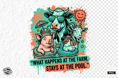 Farm Animals PNG Sublimation - Summer Animal Product Image 1