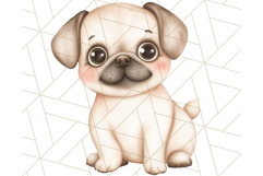 Pug Clipart PNG, Cute Dog Art, Funny Puppy Illustration Png Product Image 5