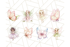 Pastel Fairies and Butterflies PNG, Fantasy Clipart Bundle Product Image 7