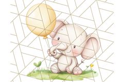 Pastel Safari Jungle Baby Animals PNG Clipart, Nursery Product Image 5