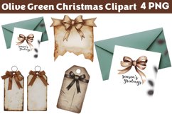 Olive Green Christmas Clipart Product Image 1