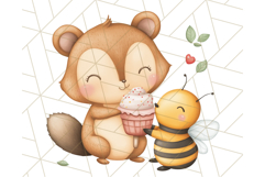 Spring Animal Ice Cream Clipart, Cute Pastel Animal PNG Product Image 5