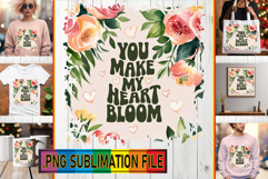 Elegant TSHIRT PNG Designs, Flower Quote Product Image 1