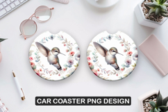 Kolibri Car Coaster Sublimation| Animal Coaster PNG Product Image 1