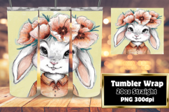 ARTISTIC PNG for 20oz Tumbler , Cute Bunny Product Image 1