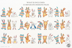 Funny Easter Bunnies Clipart Product Image 3