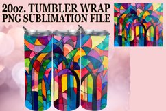 Vibrant Tree Stained Glass Design Wrap 20oz Product Image 1