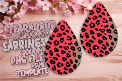 Bright Glitter Leopard Print Teardrop Earring Design Product Image 1