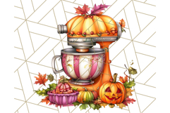 Fall Cottagecore Kitchen Clipart, Cozy Autumn Kitchen PNG Product Image 5