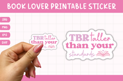 Printable Book Lover Sticker | TBR Taller Product Image 1