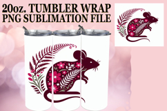 Sweet memories 20oz tumbler wrap, Flower Animals Product Image 1