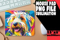 Artistic Dog Mouse Pad Sublimation Design PNG Product Image 1