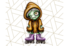 Bold Zombie Clipart PNG, Creepy Halloween Clip Art Product Image 5