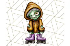 Bold Zombie Clipart PNG, Creepy Halloween Clip Art Product Image 5