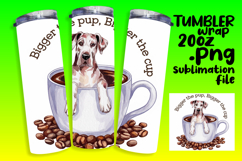 LUSH 20oz Sublimation Design , Coffee Dog Product Image 1