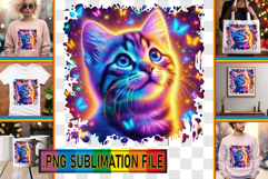 Unique Tote Bag Art Magic PNG, Cat Product Image 1