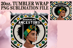 Vibrant Thoughts 20oz tumbler wrap, Black Woman Product Image 1