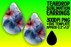 Springtime Blossom Print Teardrop Earrings: Sublimation Deli Product Image 1