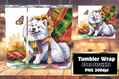 Bright 20oz Tumbler Wrap Design , Cute Dog Product Image 1