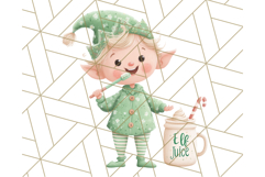 Santa’s Pajama Day Clipart, Cute Christmas Bedtime PNG Product Image 5