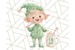 Santa’s Pajama Day Clipart, Cute Christmas Bedtime PNG Product Image 5