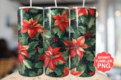 Christmas Flowers Tumbler | Christmas Tumbler Wrap Product Image 1
