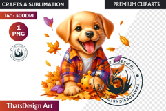Cute Autumn thanksgiving Baby animal and Pumpkin PNG clipart Product Image 1