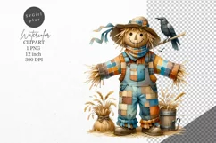 Autumn clipart, Scarecrow clipart, Fall clipart Product Image 1