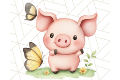 Cute Animal Friends Clipart PNG, Whimsical Spring Animal Duo Product Image 5
