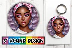 Radiant Car Coaster Circle Design, Love Girl Product Image 1